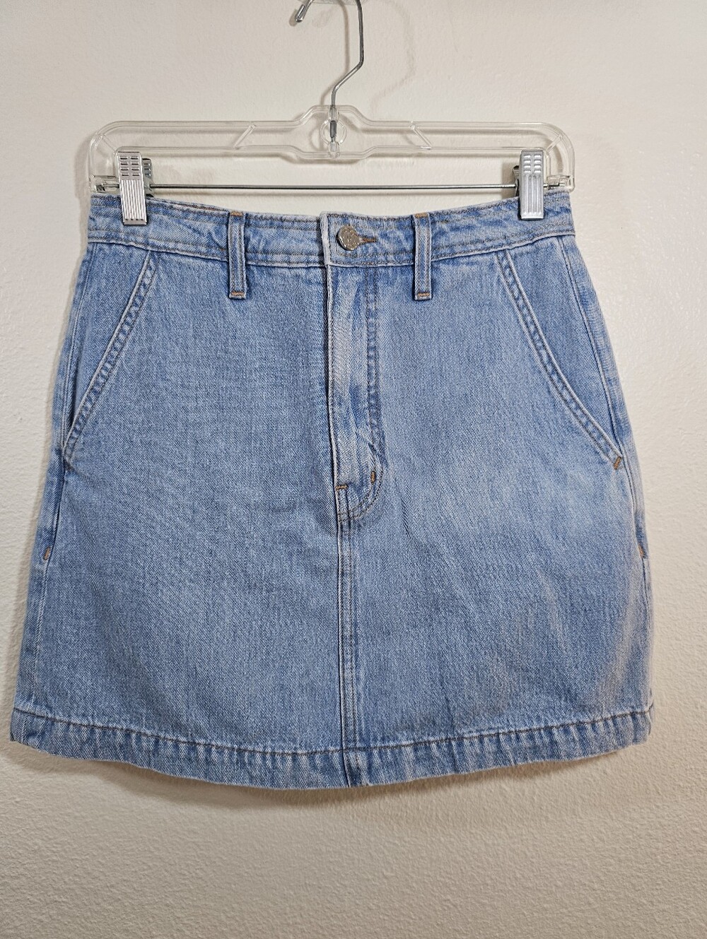 Derek Lam 10 Crosby Denim Mini Skirt With Trouser Pockets Size 26